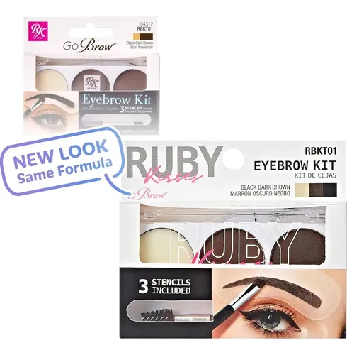 Kit De Cejas Ruby Kisses Go Brow Con Polvo Y Cera, 3