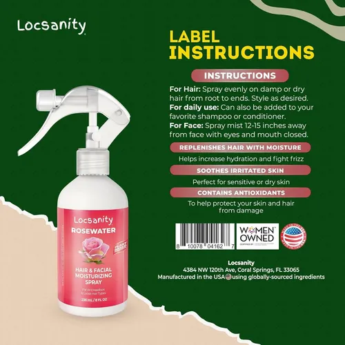 Spray Hidratante De Rosas Para Cabello Y Rostro Locsanity 8