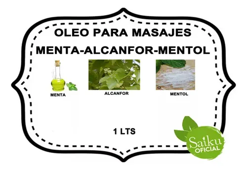 Oleo Masajes Relajantes Menta Alcanfor Mentol 1lt Belgrano