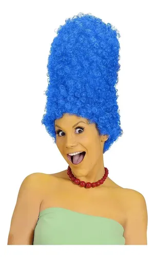 Peluca De Disfraz Marge Simpson Azul Panal Talla Única