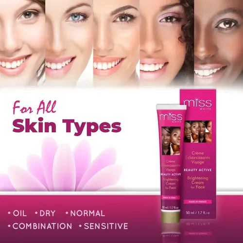 Crema Aclarante Fair & White Facial Antimanchas Miss White Todo Tipo De Piel Día/noche