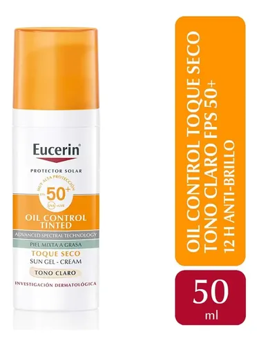 Eucerin Sun Fps50 Oil Control Tinted Toque Seco Claro