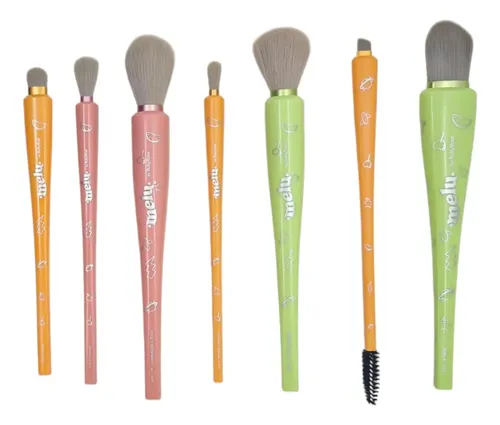 Set X7 Brochas Pinceles Variados Maquillaje Melu Ruby Rose