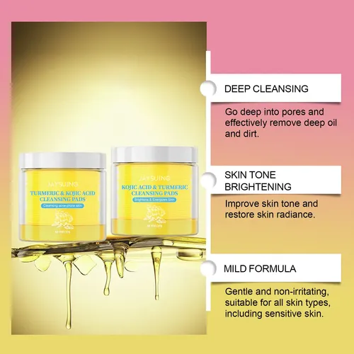 Limpiador Exfoliante Suave Jaysuing Kojic Turmeric Pads