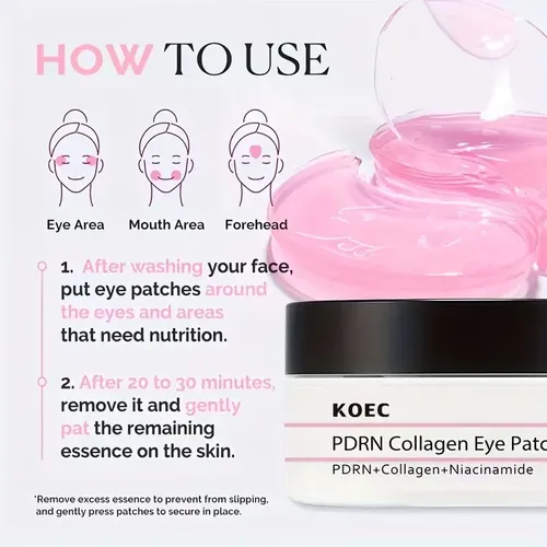 Parches Ojos Koec Pdrn Colágeno Hidrogel Anti Ojeras 60 Und