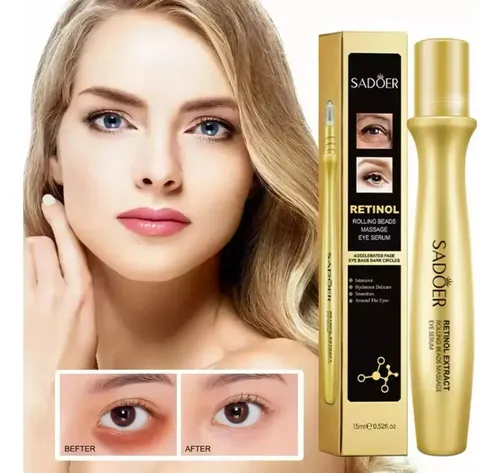 Serum Roll On Contorno De Ojos Retinol Bolsas 15ml Sadoer Todo Tipo De Piel Noche
