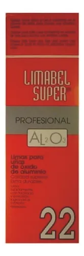 Lima de Uñas Limabel Recta de Óxido de Aluminio, Pack x12