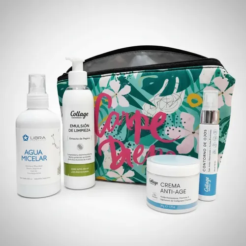 Kit Facial Antiage Agua Micelar Limpieza Crema Contorno Nece
