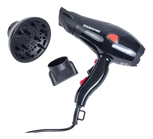 Secador De Pelo Profesional Super Compact 3900 Teknikpro Negro