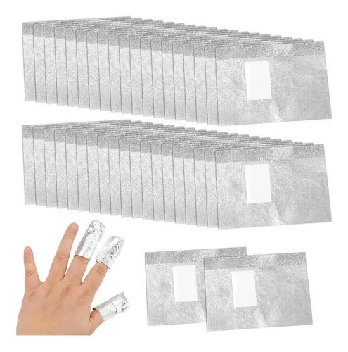 100 Envolturas De Papel De Aluminio Para Uñas Mozeat
