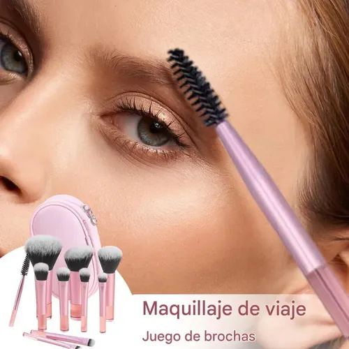 / Juego De Brochas De Maquillaje De Viaje, 10 Piezas – K