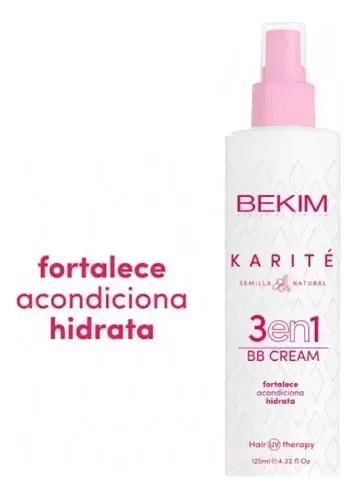 Crema Hidratante Cabello Bb Cream Bekim 3 En 1 Karite 125ml