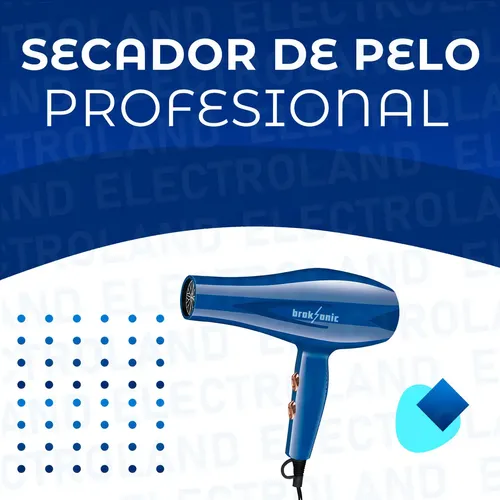 Secador De Pelo Profesional 2200w Frio Calor Secado Rápido Color Azul