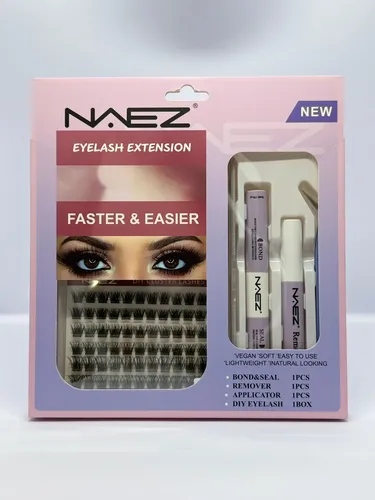 Set Pestañas Postiza Naez Mix W02 T50 Adhesivo Pinza Removed