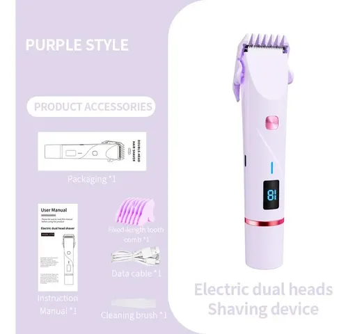 Depiladora Mujer Doble Cabezal Wet Dry Corporal
