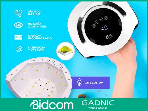 Kit Lámpara Led Uv 120w Bq5 Pro Gadnic Torno Uñas Eléctrico