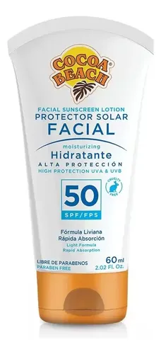 Protector Solar Crema Facial Factor 50 60ml Cocoa Beach 7318