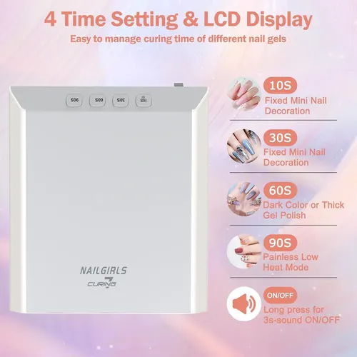 Lámpara Uv Led 60w Recargable Para Uñas Gel Profesional