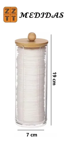 Organizador Acrílico Redondo T/ Bambú Alto Limpieza Zztt