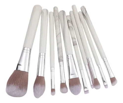 Rancai Set De 10brocha De Maquillaje Con Estampado De Mármol