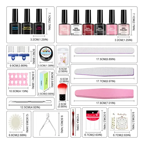 Esmalte De Uñas En Gel De 30 Unidades/6 Colores Con Lámpara