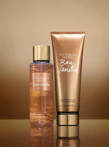 Kit Victoria Secret Bare Vanilla Shimmer Body Splash + Crema