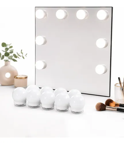 Kit 10 Focos Led Usb Para Espejo Maquillaje Camarín