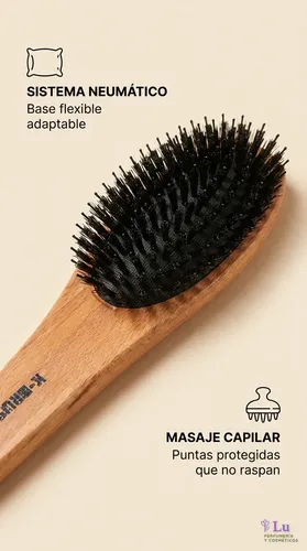Cepillo K-brush Cerda Natural Neumático Grande Cabello