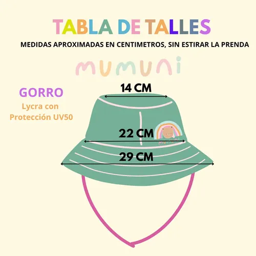 Traje Baño Bebe Nena Nene + Gorro Malla Protección Solar