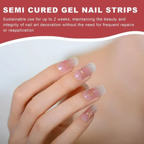 Rw Pegatinas De Uñas De Gel Para Manicura De 16 Dedos