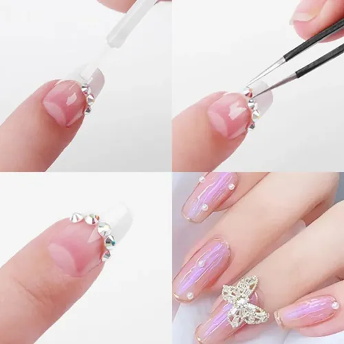 Pegamento Para Tips 7 Ml Uñas Postizas Con Pincel Glamour