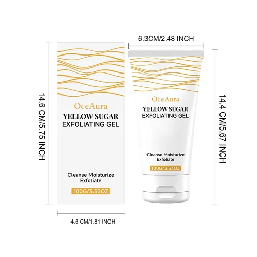 Gel Exfoliante De Azúcar Moreno: Limpieza Facial Suave, W