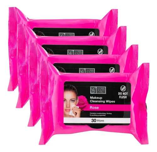 Toallitas Desmaquillantes Global Beauty Care Rose 4×30