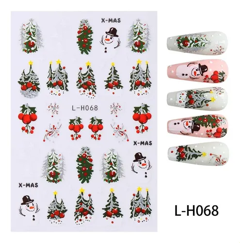 . Calcomanías De Uñas Autoadhesivas Para Navidad