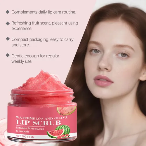 Watermelon Guava Lip Scrub With Natural Sugar Crystals