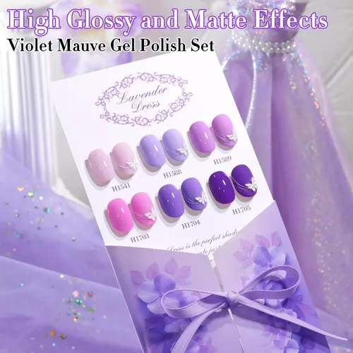 Kit Gel Uñas 6 Colores Hema Free Double Rhythm
