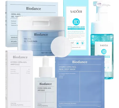 Set Skincare Coreano Serum Toner Pads Jabon Hialuronico