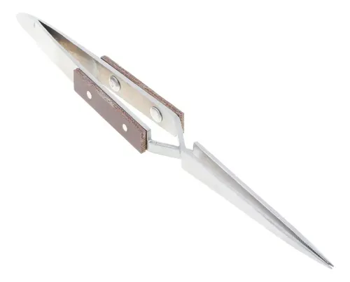 Herramienta Antiestática Plateada Para Cejas Con Punta En