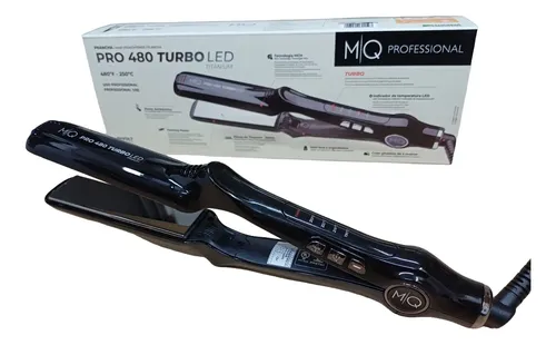 Planchita De Pelo Alisado Mq Professional Mq 480 Turbo Black