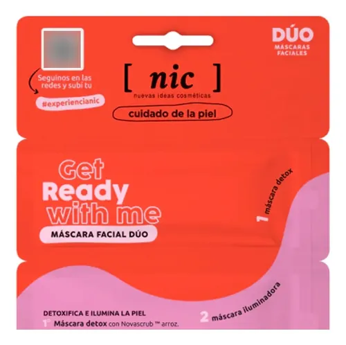 Nic Get Ready With Me Mascara Facial Duo Detox Iluminadora Tipo De Piel Normal