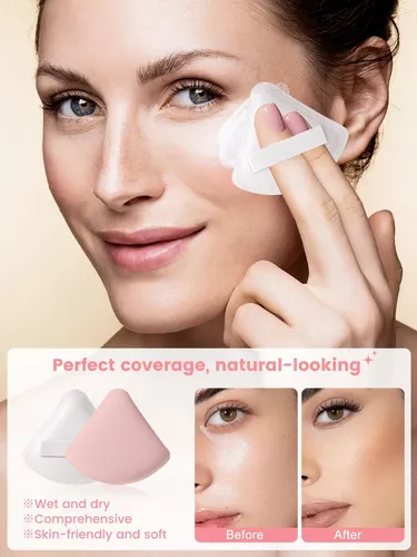 Set 52 Brochas Y Esponjas Maquillaje Profesional Rosa Rosa