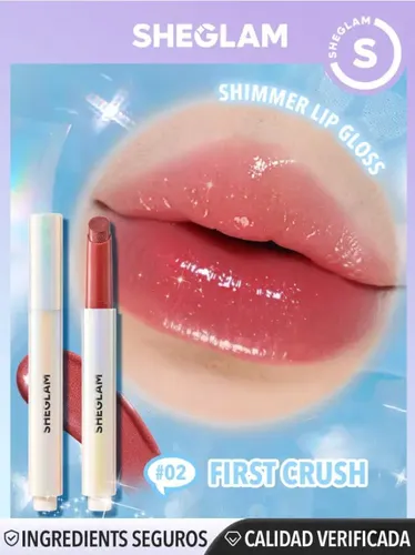 Sheglam Rellenador Labios Brillante Tonos Color Acabado Glitter Color First Crush