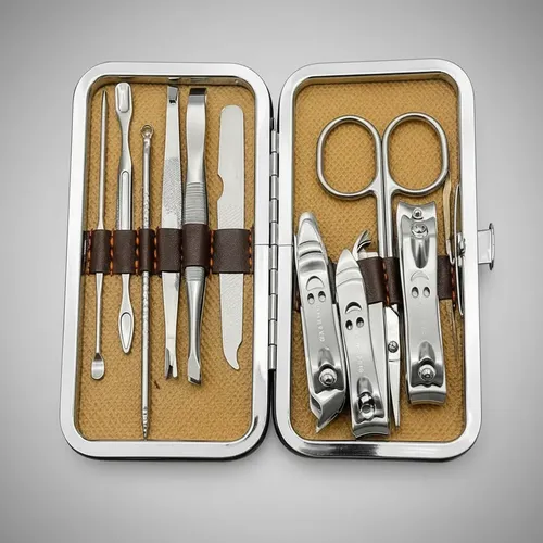 Kit De Manicura Y Pedicura Estuche Portátil Cortaúñas ~