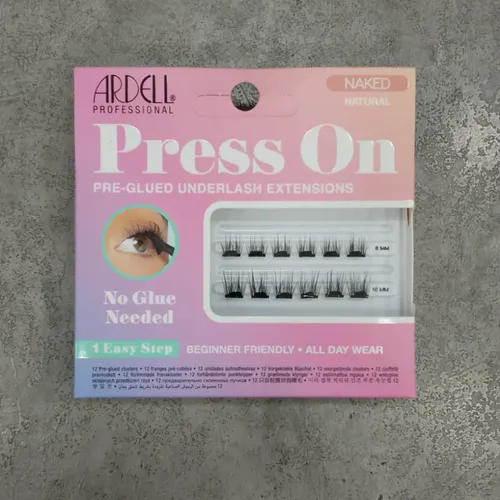 Pestañas Postizas Ardell Naked Natural Press On X 12 Negro