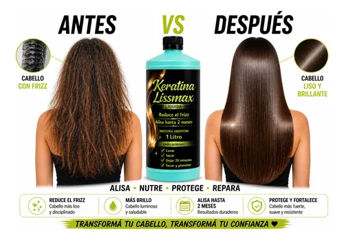 Keratina Líquida Lissmax 1l Antifrizz Y Brillo