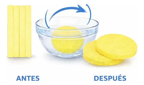Esponjas Faciales Comprimidas Limpieza Facial 12 Packs X 12u