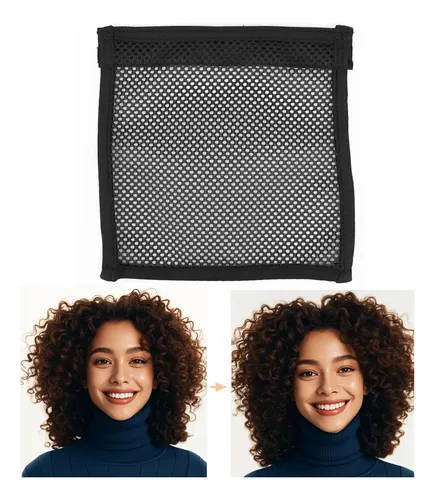 Red Alargadora Para Cabello Rizado, Color Negro, 18 Cm, 2 Un