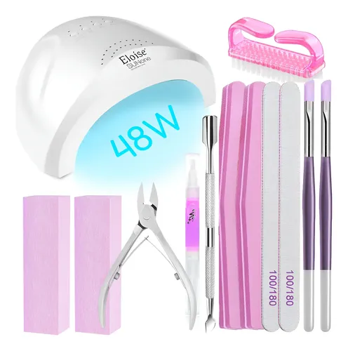 Kit Manicura Uñas Esculpidas Set Insumos Cabina Uv Led Limas