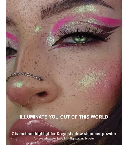 Sombra Multicolor Chameleon Glitter De Afflano Cosmetics