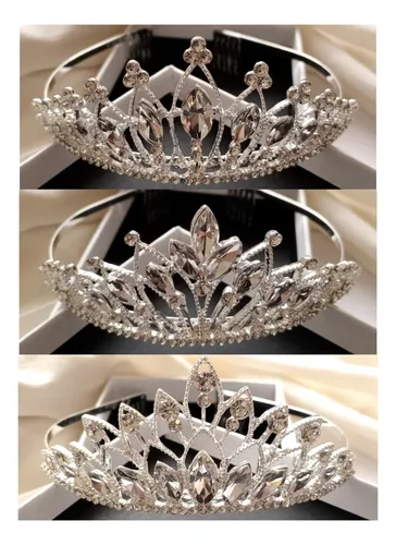 Pack X 3 Tiaras Corona Vincha Strass Fiesta Cumple 15 Años